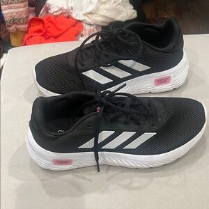 Adidas Black and White Running Shoes